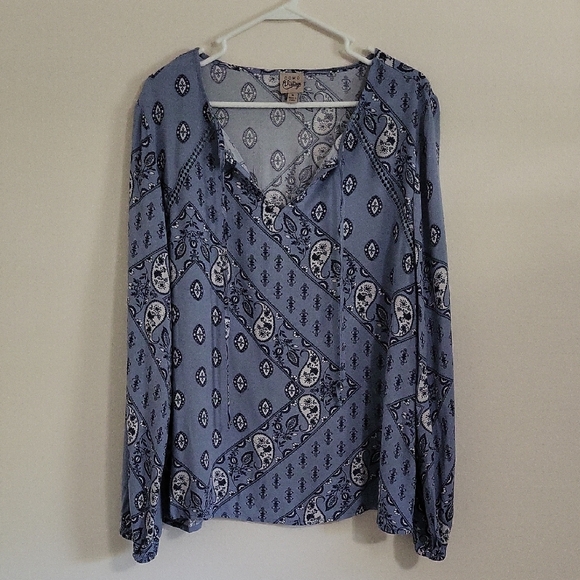 Como Vintage Boho Top With Stitching Detail - Picture 1 of 9